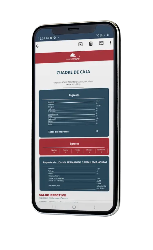 App móvil SmartMenu para meseros: toma de pedidos